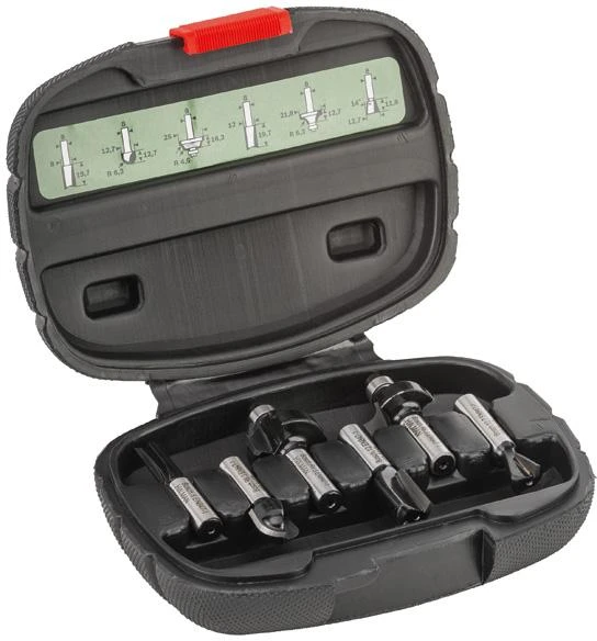 Bosch 6 dalių frezų komplektas, 8mm kotu