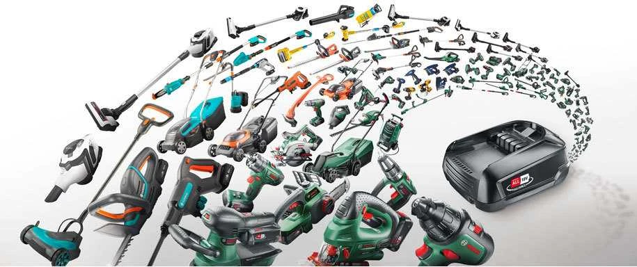 Bosch 18V akumuliatoriaus kroviklis su įrankių ekosistema