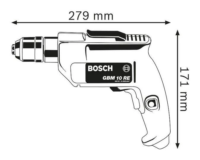 Bosch gręžtuvas GBM 10 RE