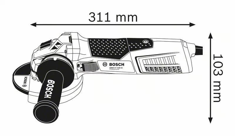 Bosch Kampinis šlifuoklis GWS 19-125 CIE