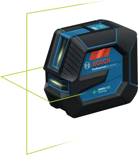 Bosch Linijinis lazerinis nivelyras GLL 20-22 G lagamine su universaliu laikikliu LB 10 (0601065602)