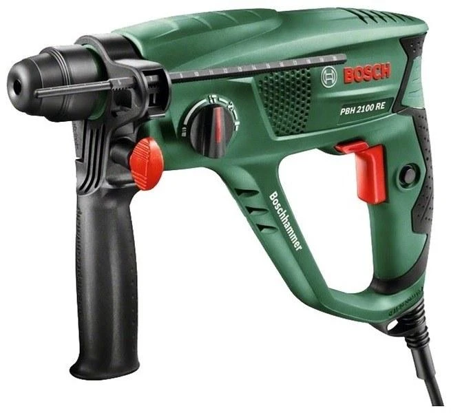 Grąžtas Bosch Perforatorius PBH 2100 RE, SDS-plus, 1.7 J + 6 grąžtų rinkinys