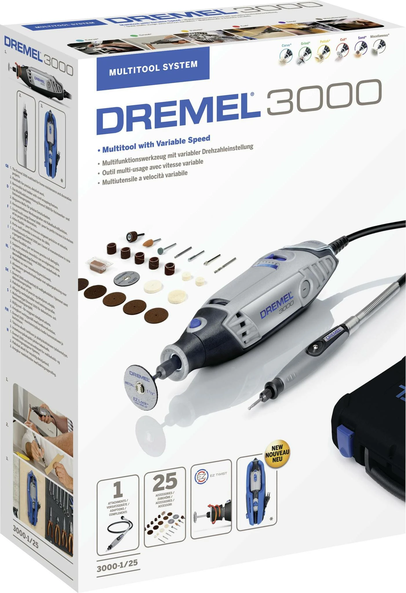 Dremel daugiafunkcinis įrankis 3000-1/25 EZ su 25 priedais