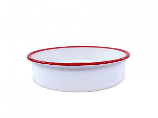 Apvali emaliuota kepimo forma Oliver Voltz 5V1222KR36, 36×6,0 cm, balta