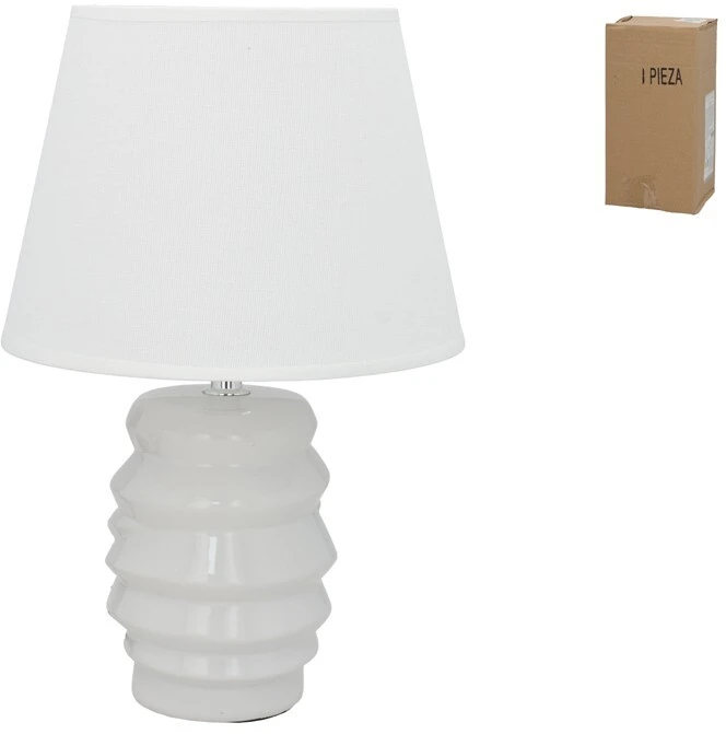 Balta stalinė lempa, 22.00 × 22.00 × 34.00 cm, DECORLIFE