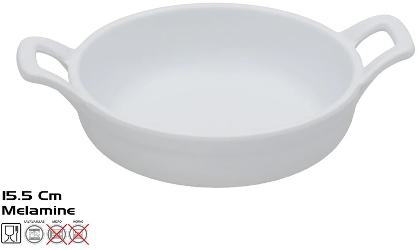„Cookini Baltas“ kepimo indas su rankenomis 15,5 cm 12x15,5x4,5 cm KITCHEN&GO