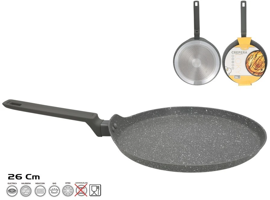 Kitchengo Keptuvė GRANITE Blynams Indukcinė 26cm