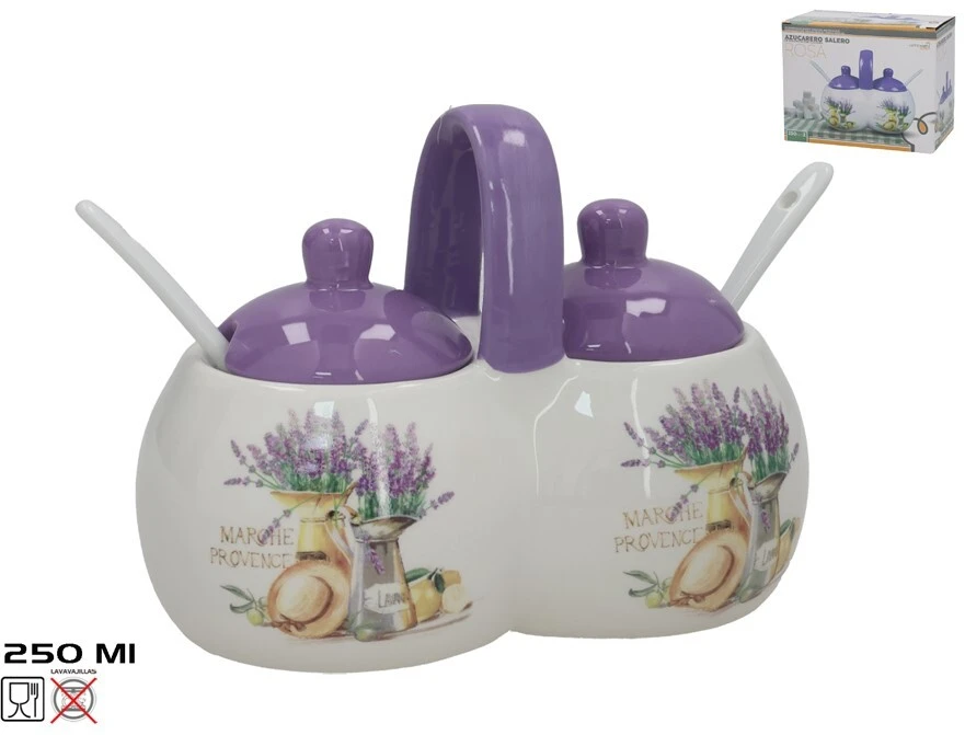 Kitchengo Indeliai prieskoniams LEVANDA Keramikiniai 2x250ml