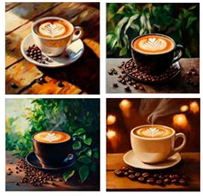 Drobė, blizgi, 4 dizainai, 1,80 × 40,00 × 40,00 cm, Decorlife