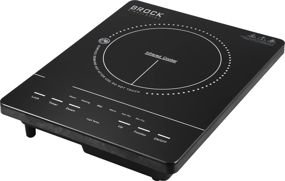 HPI 5001 BK Elektrinė infraraudonųjų spindulių viryklė BROCK HPI 5001 BK 2000W