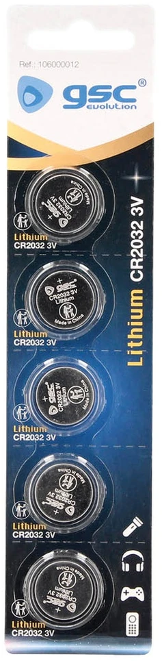 Gsc Evolution GSC CR2032 ličio baterijos, 5 vnt./lizdinėje pakuotėje, 106000012