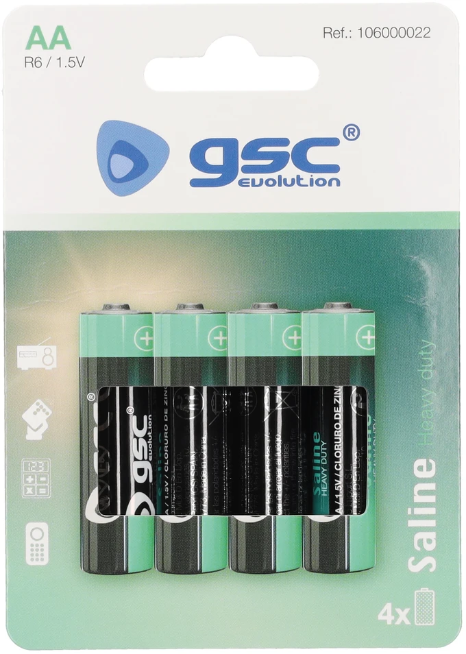 GSC evolution Heavy Duty R6 (AA) baterijos, 4 vnt./lizdinėje pakuotėje, 106000022