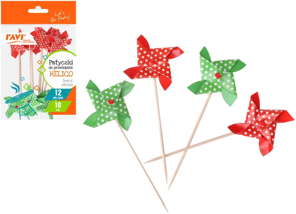 HELICO bambukiniai užkandžių pagaliukai, 12 vnt., 10 cm, 11.9 x 2 x 18.6, 71851, Simple Solution
