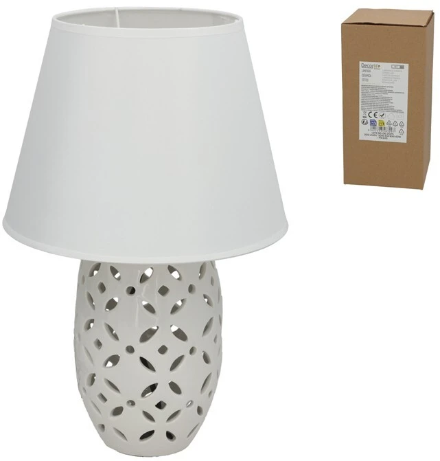 Keraminė lempa, 25.00 × 25.00 × 38.50 cm, DECORLIFE