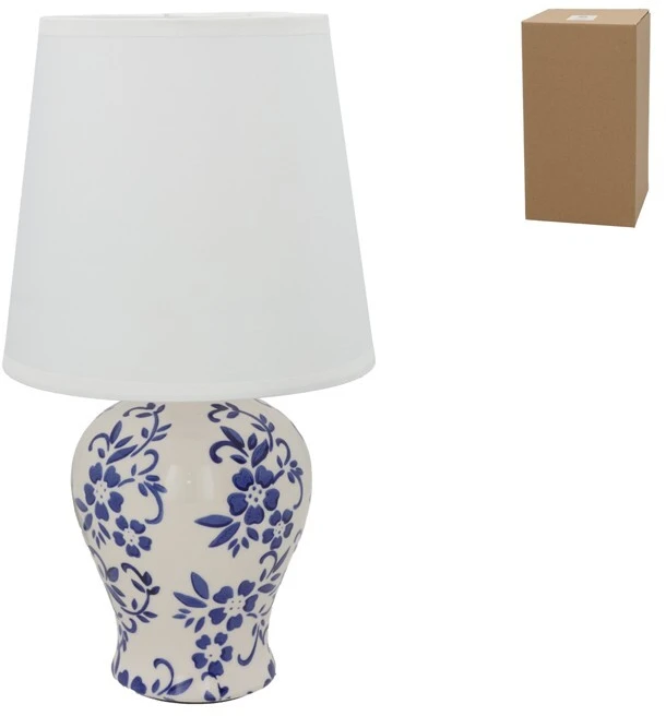 Keraminė stalinė lempa Aida, 17.00 × 17.00 × 31.50 cm, DECORLIFE