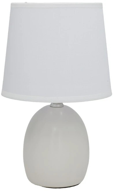 Keraminė stalinė lempa Ceuta, balta, 16.00 × 16.00 × 29.00 cm, DECORLIFE