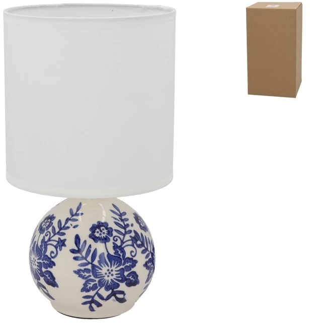 Keraminė stalinė lempa Juana, 14.00 × 14.00 × 25.00 cm, DECORLIFE