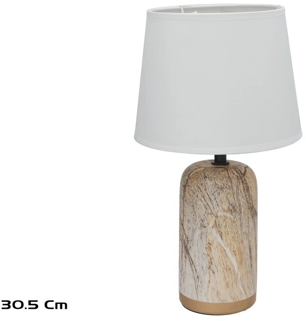 Keraminė stalinė lempa Paloma, 18.00 × 18.00 × 30.50 cm, DECORLIFE