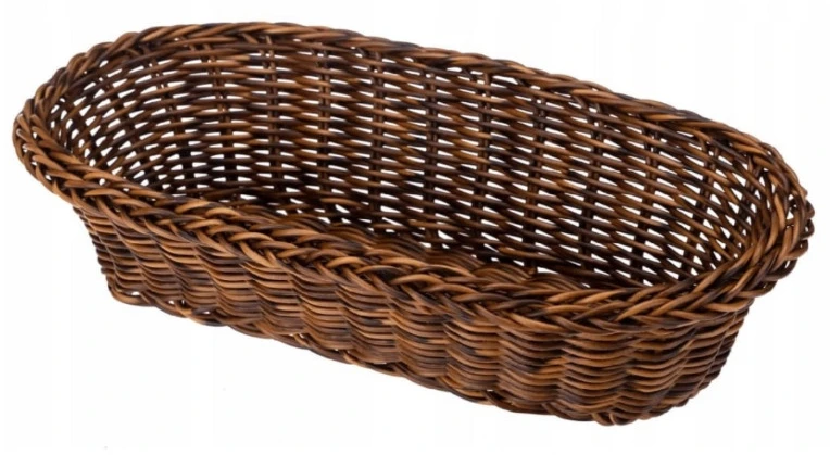 Krepšelis, pailgos ovalo formos, rudas, 30 x 15 x 7,5 cm, 5974 LB, GALICJA