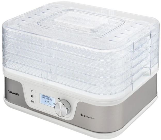 Maisto džiovyklė Daewoo DD 500S, 400 W, 5 padėklai, skaitmeninis ekranas, laikmatis, integruotas ven
