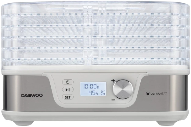 Maisto džiovyklė Daewoo DD 500S, 400 W, 5 padėklai, skaitmeninis ekranas, laikmatis, integruotas ven