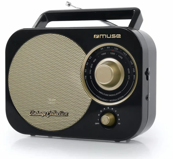 Muse | Portable radio | M-055RB | AUX in | Juodas/Gold