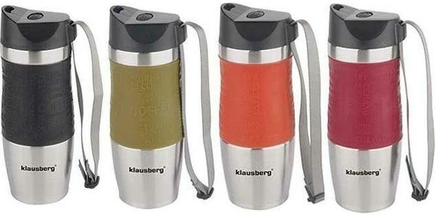 Puodelis Termosinis puodelis, plienas, įvairių spalvų, 380 ml, Klausberg