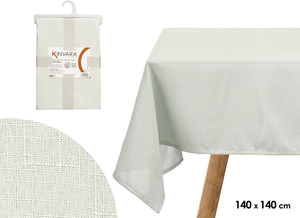 Poliesterinė staltiesė 140×140 cm, šviesiai žalia, 95079, Kinvara