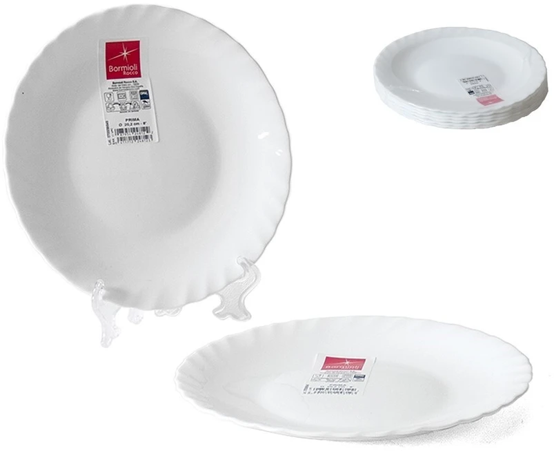 Pietų lėkštė BORMIOLI ROCCO PRIMA, baltos sp., ø 20 cm