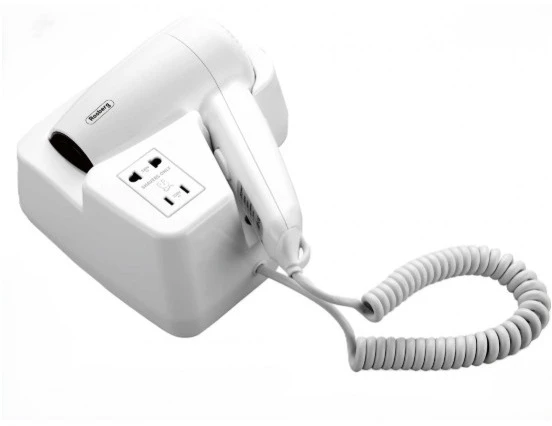 Prie sienos montuojamas plaukų džiovintuvas, 1300W, 2 greičio nustatymai, Balta, 55R51100HT, Rosberg