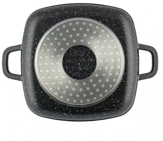 King Hoff Puodas „Kinghoff“ marmuru dengtas puodas, 4,4 l, juodas