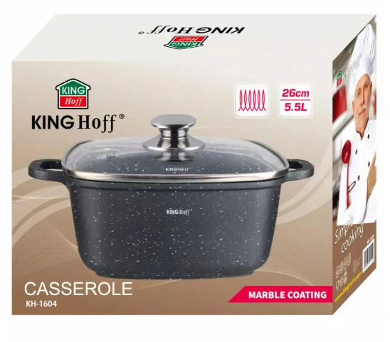 King Hoff KINGHOFF PUODAS MARMURAS 26cm KH-1604 5,5L