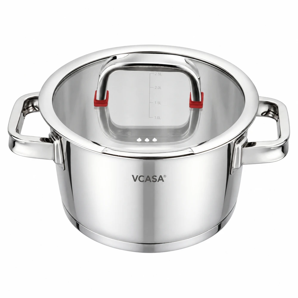 Puodas stal, śr.18cm 2.2l VCASA