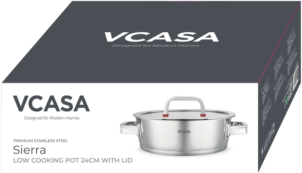 Puodas stal, śr.24cm 2,7l VCASA