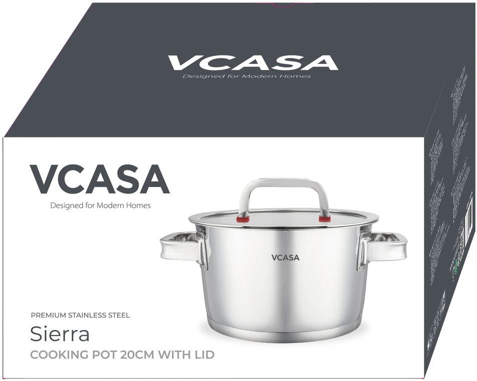 Puodas stal, śr.20cm 3.2l VCASA