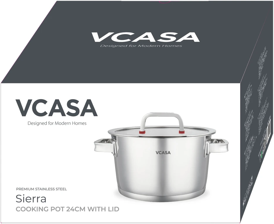 Puodas stal, śr.24cm 5,3l VCASA