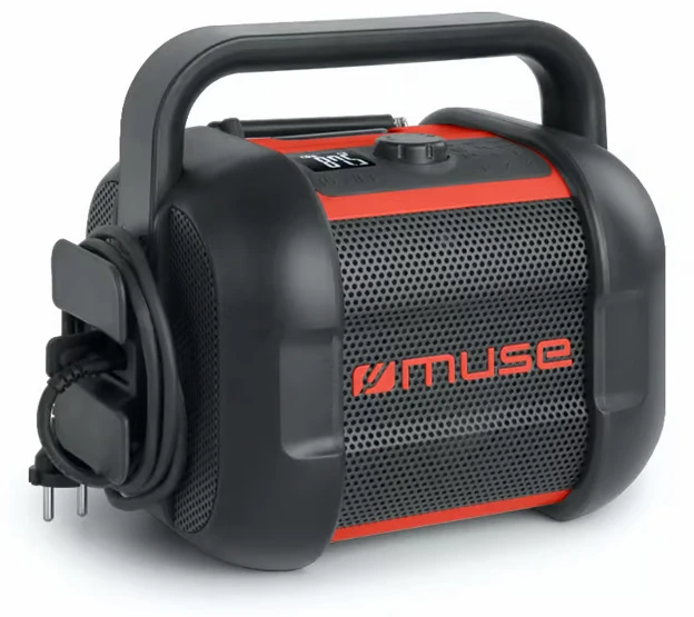 Muse | Jobsite Radio | M-968 BTR | 40 W | Atsparus vandeniui | Bluetooth | Belaidė jungtis | Portable | NFC features | Juodas/Raudona