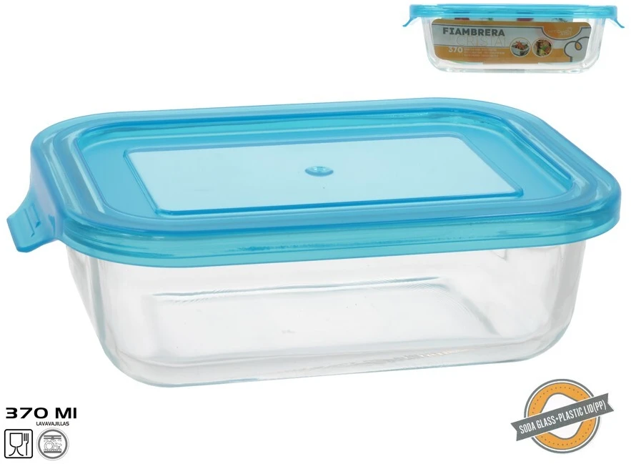Stačiakampė stiklinė pietų dėžutė 370 ml, 5 x 16,5 x 11 cm, KITCHEN&GO
