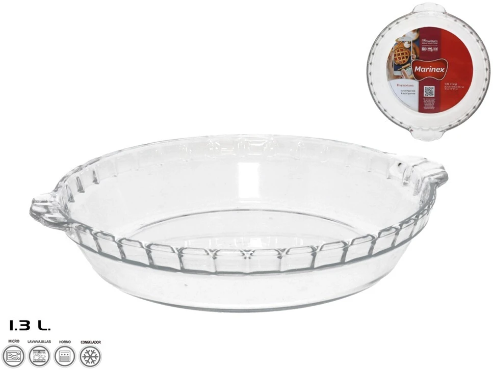 Stiklinė kepimo forma 26 x 23 x 5 cm, 1,3 l, MARINEX