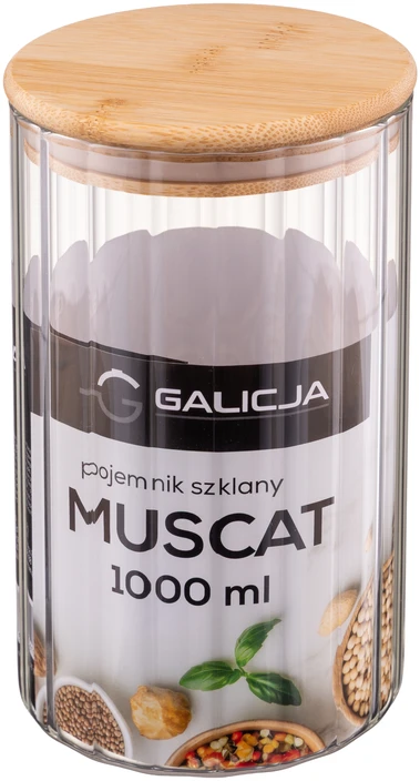 Stiklinis indas, 1 L, 10 x 10 x 17,7 cm, 40406, GALICJA