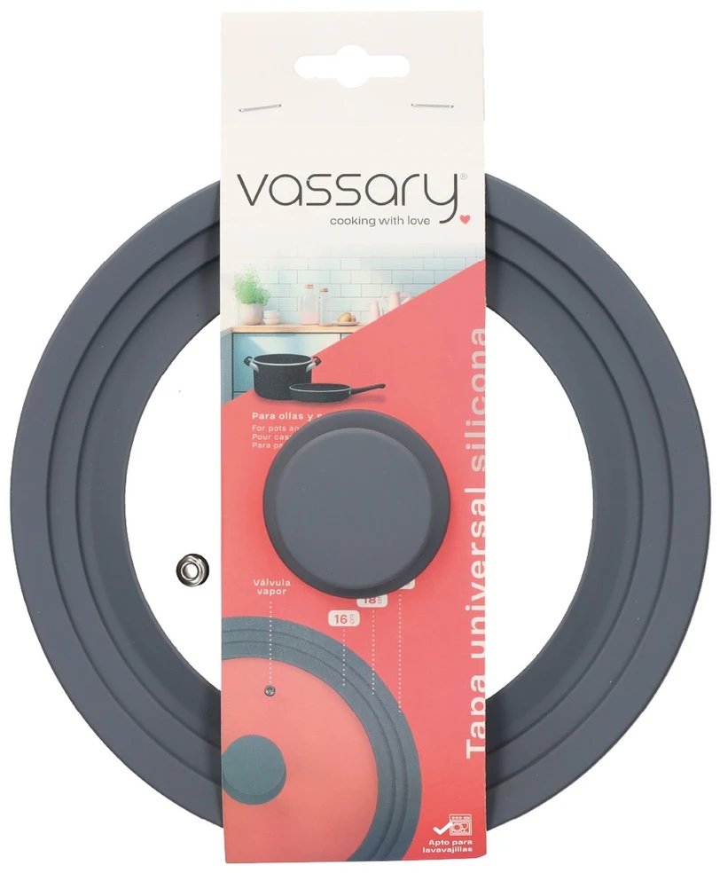 Universalus keptuvės dangtis 16/18/20 cm, 401015008, Vassary