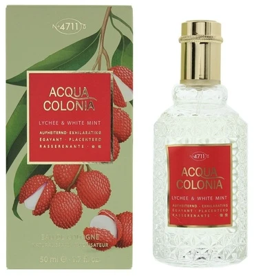 Odekolonas 4711 Acqua Colonia Lychee - Baltas Mint Eau De Cologne Purškiklis 50ml