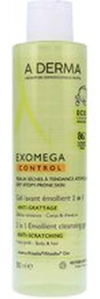 A-Derma Exomega Control minkštinamasis valomasis gelis 2 viename, 200 ml