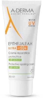 A-Derma Epitheliale Ultra Repair parabenų atkuriamasis dieninis veido ir kūno kremas SPF 50+, 100 ml