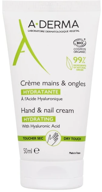 A-Derma Moisturizing Hand And Nail Kreminis 2 x, 50 ml