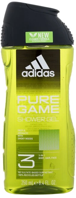 Adidas Pure Game Dušo želė 3-In-1 Dušo želė vyrams, 250 ml