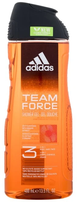 Adidas Team Force Dušo želė 3-In-1 Dušo želė vyrams, 400 ml