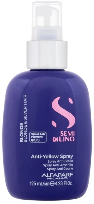 Alfaparf Milano Semi Di Lino Skirtas šviesiems plaukams and Sidabrinis Purškiklis natūraliai šviesiems tiek šviesintiems plaukams 125ml