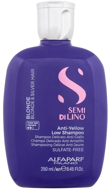 Alfaparf Milano Semi Di Lino Skirtas šviesiems plaukams y Sidabrinis Low šampūnas 250ml