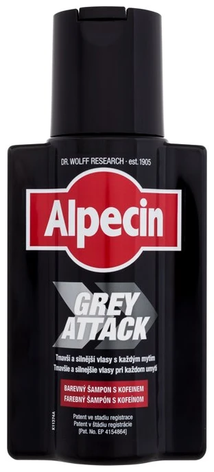 Alpecin Grey Attack Žilų plaukų šampūnas vyrams, 200 ml